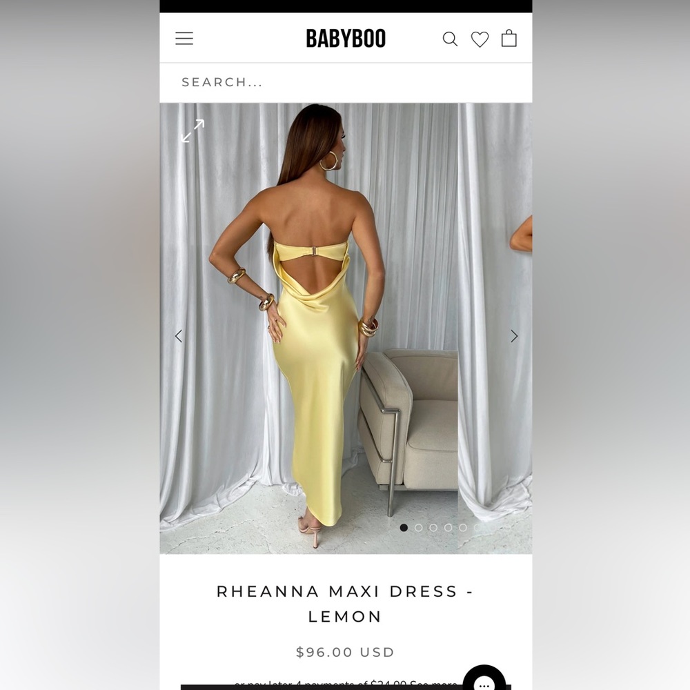 Babyboo Rheanna Maxi Dress in lemon/ yellow